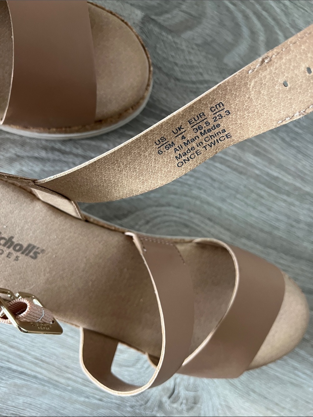 Dr. Scholl's Brown Triple-Strap Slingback Sandals - Picture 4 of 4